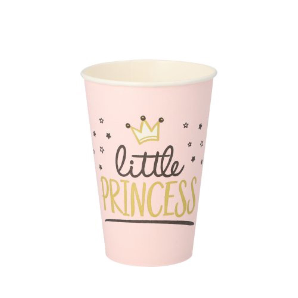 10 Trinkbecher, Pappe 0,2 l Ø 7 cm · 9,7 cm "Little Princess"