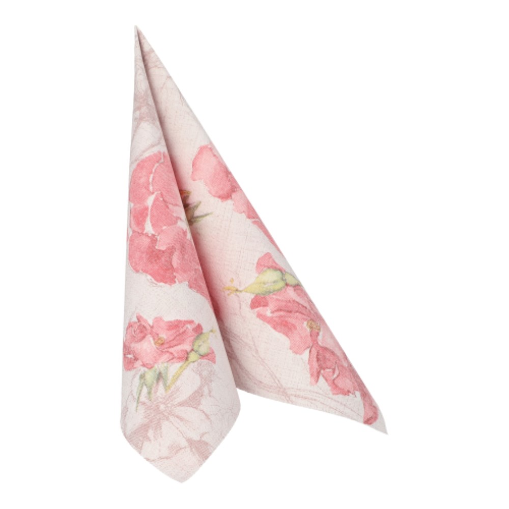 50 Servietten "ROYAL Collection" 1/4-Falz 40 cm x 40 cm rosa "Blossom"