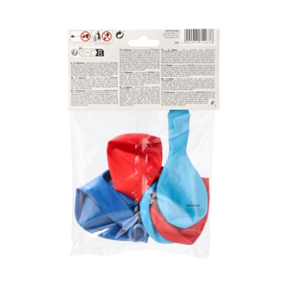 6 Luftballons Ø 29 cm farbig sortiert "Pirates"