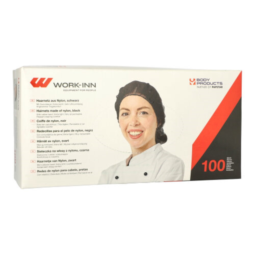 100 "WORK-INN/-PS" Haarnetze schwarz
