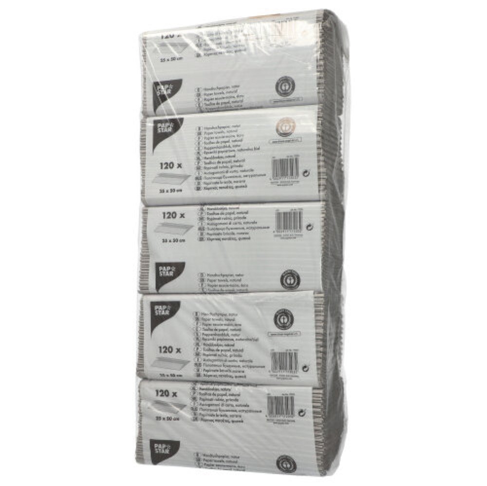 120 Blatt Handtuchpapier C-Falz 51 cm x 24 cm natur 1-lagig
