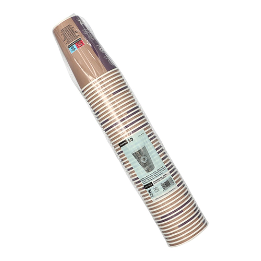 50 Trinkbecher, Pappe "To Go" 0,4 l Ø 9 cm · 13,5 cm "Barista Time"