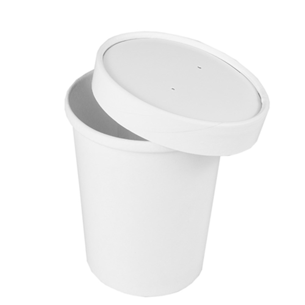 50 Suppenbecher, Pappe "To Go" 770 ml Ø 11,8 cm · 10,5 cm weiss