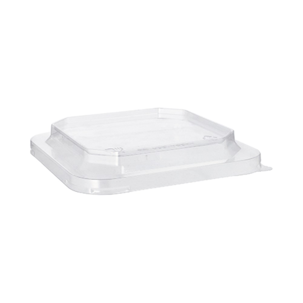 25 Deckel für Lunchboxen PET eckig 2,5 cm x 16,2 cm x 16,2 cm transparent