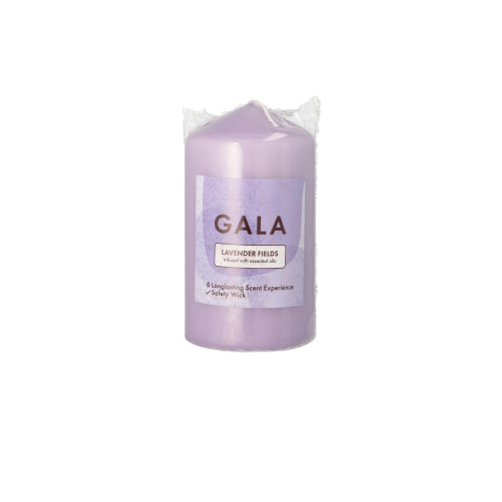 "GALA" Duft-Stumpenkerze Ø 58 mm · 110 mm violett - Lavender Fields