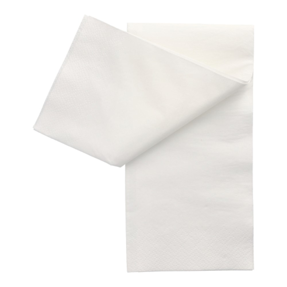 250 Servietten, 2-lagig 1/8-Falz 40 cm x 40 cm weiss