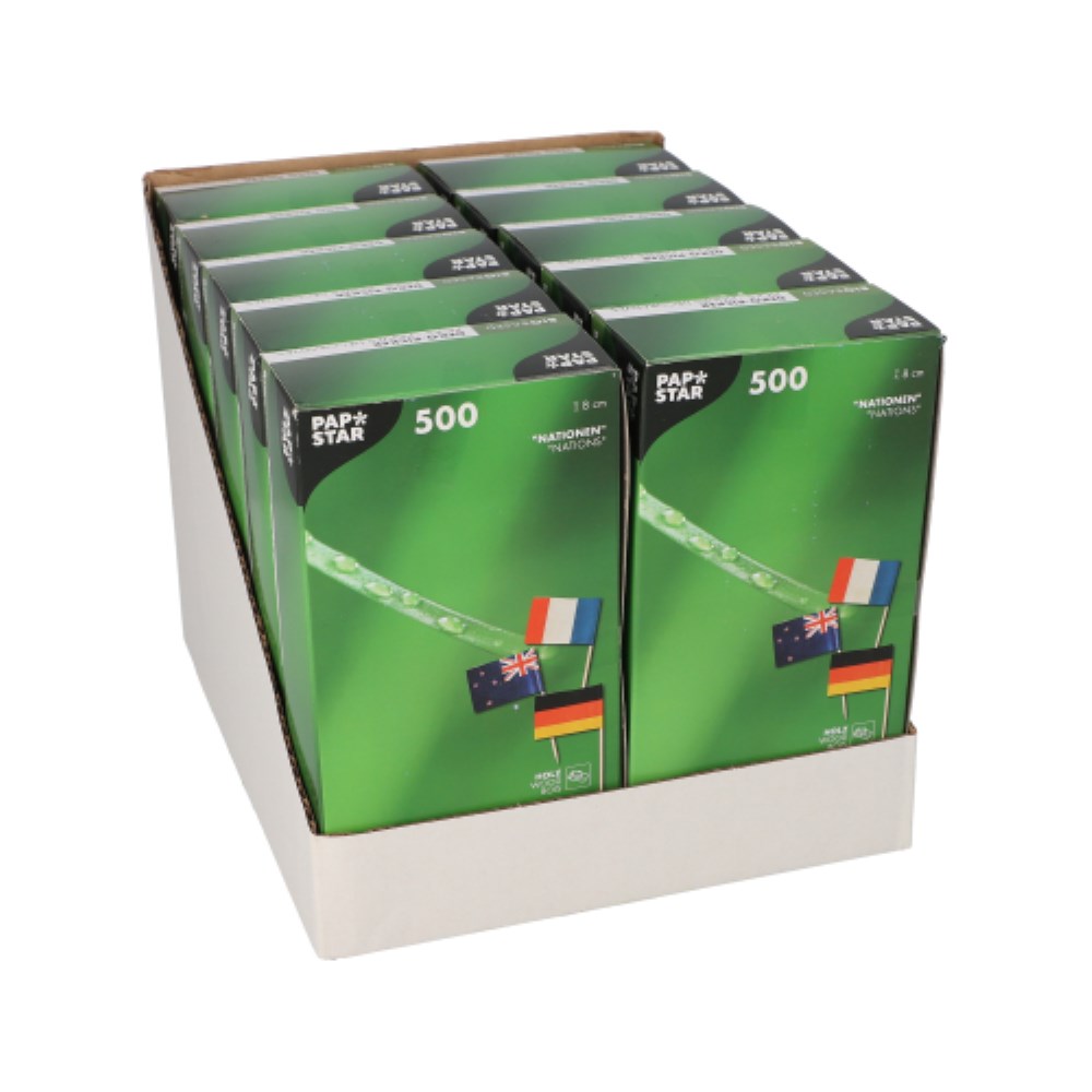 500 Deko-Picker 8 cm "Nationen"