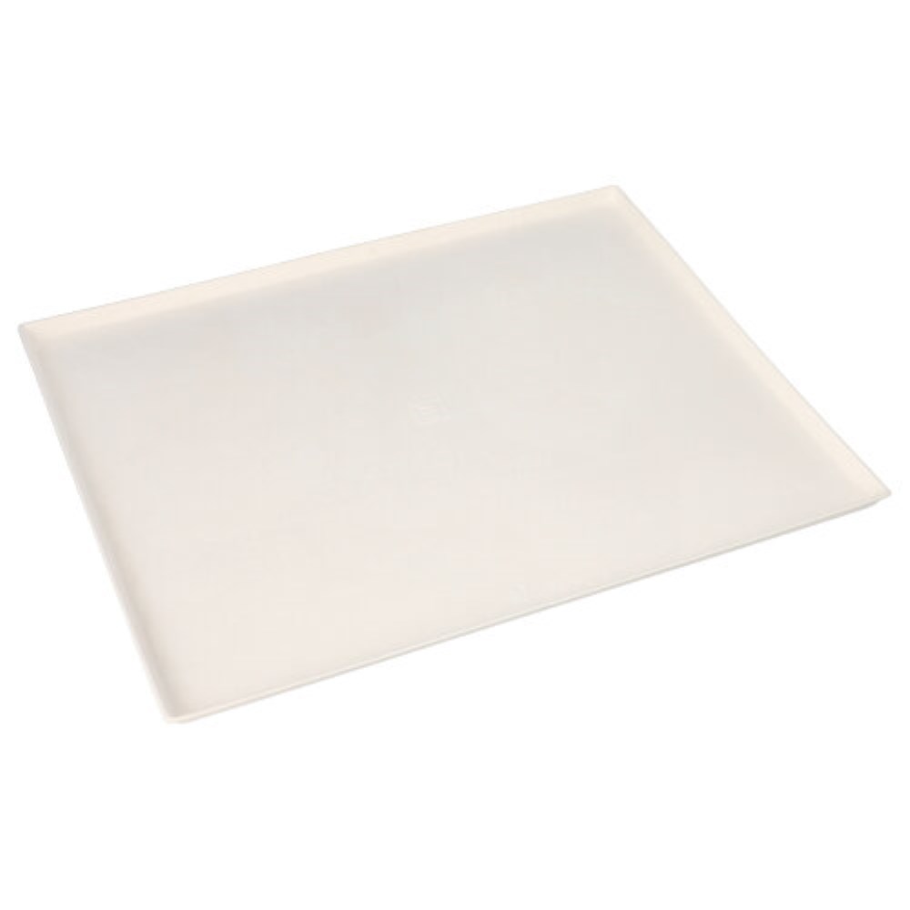 2 Servierplatten, Zuckerrohr "pure" eckig 32,5 cm x 26,5 cm x 1 cm weiss "Cella"