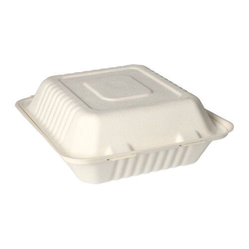 25 Menüboxen, Zuckerrohr "pure" ungeteilt 7,7 cm x 20 cm x 22 cm weiss