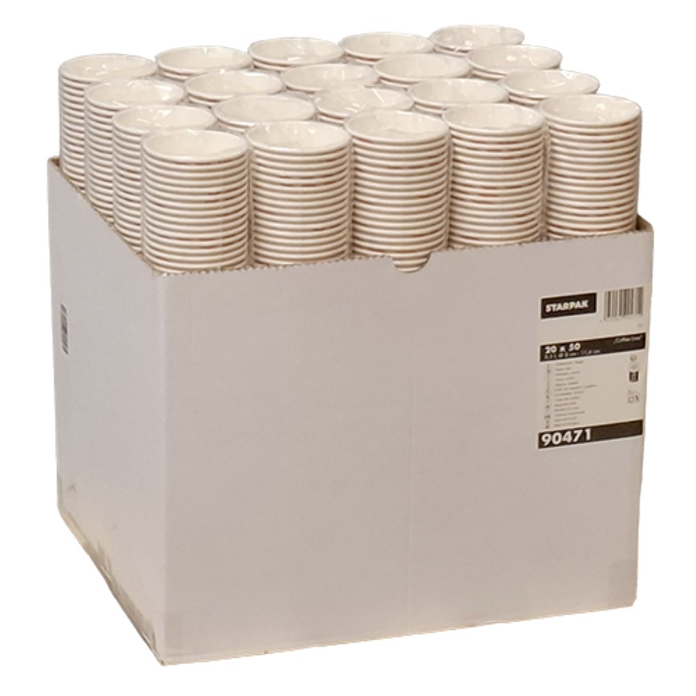 50 Trinkbecher, Pappe 0,3 l Ø 8 cm · 11,6 cm "Coffee Line"