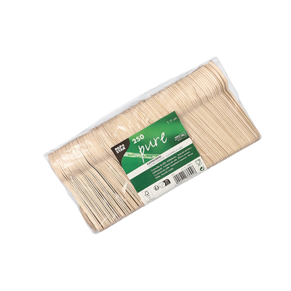 250 Kaffeelöffel Holz "pure" 11 cm