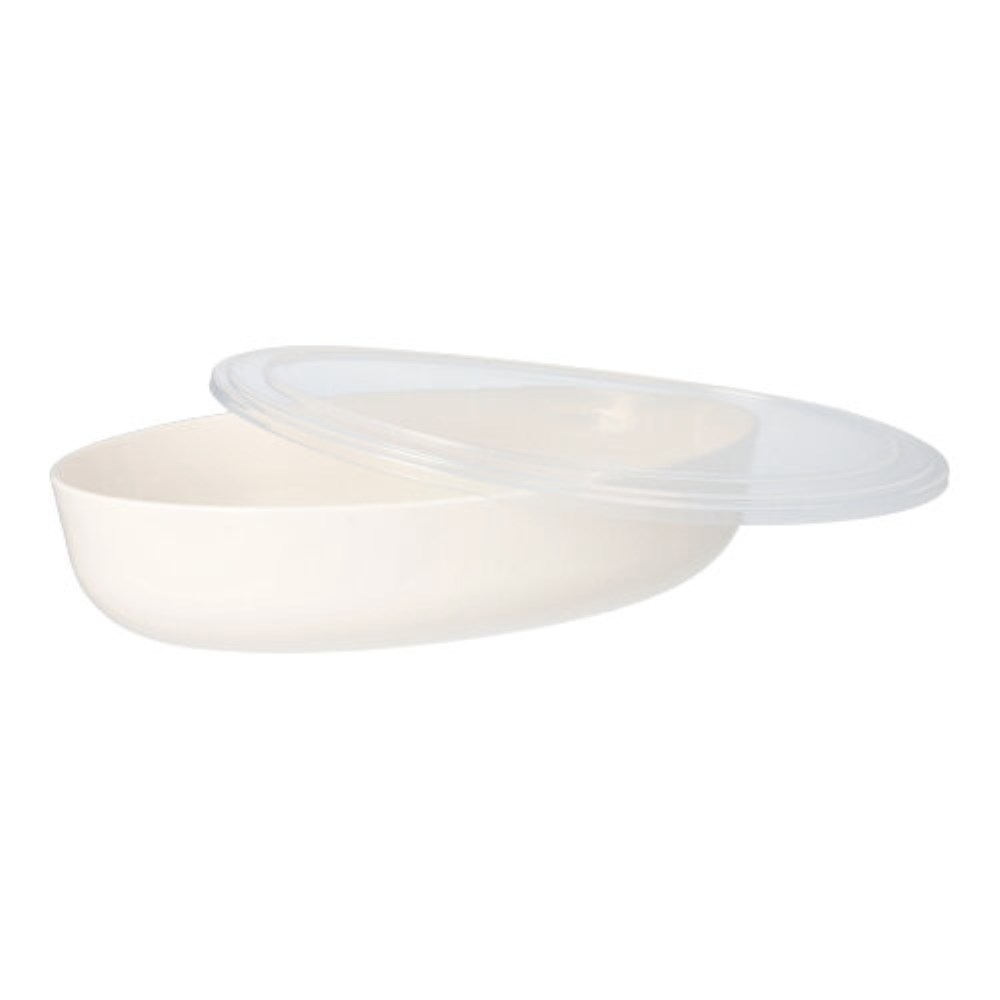 15 Mehrweg-Schalen oval 1600 ml 6 cm x 16,5 cm x 26 cm weiss "Cella"