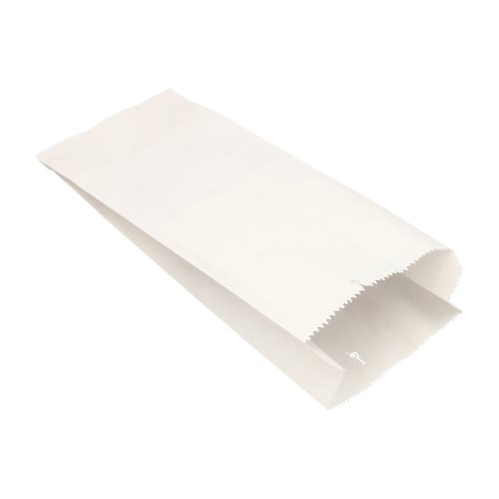 1000 Papierfaltenbeutel, Cellulose, gefädelt 35 cm x 15 cm x 7 cm weiss Füllinhalt 2,5 kg