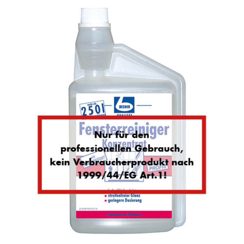"Dr. Becher" Fensterreiniger Konzentrat 1 l Dosierflasche