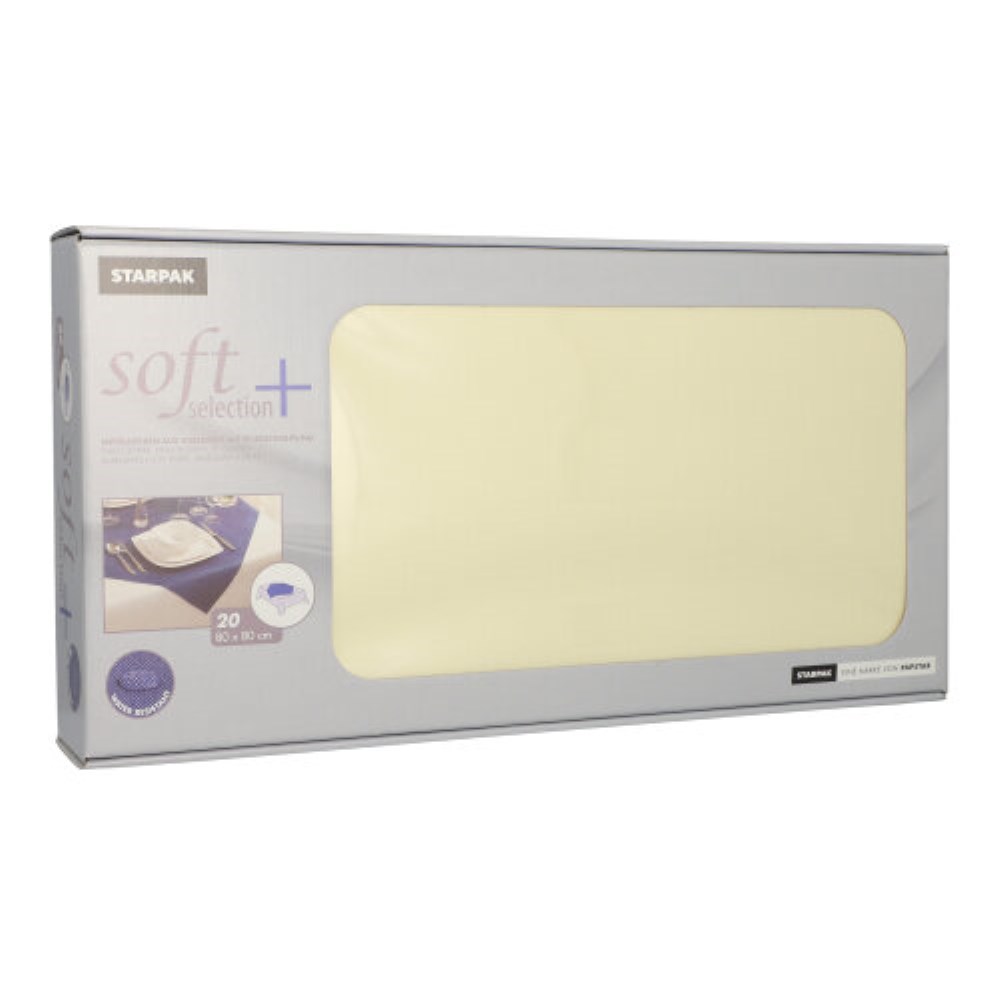 20 Mitteldecken, stoffähnlich, Vlies "soft selection plus" 80 cm x 80 cm champagner