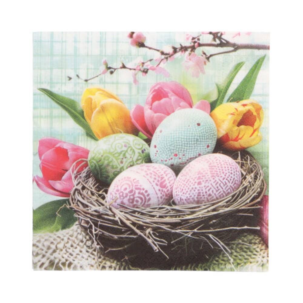 20 Servietten, 3-lagig 1/4-Falz 33 cm x 33 cm "Easter Basket" 20 Servietten, 3-lagig 1/4-Falz 33 cm x 33 cm "Easter Basket"