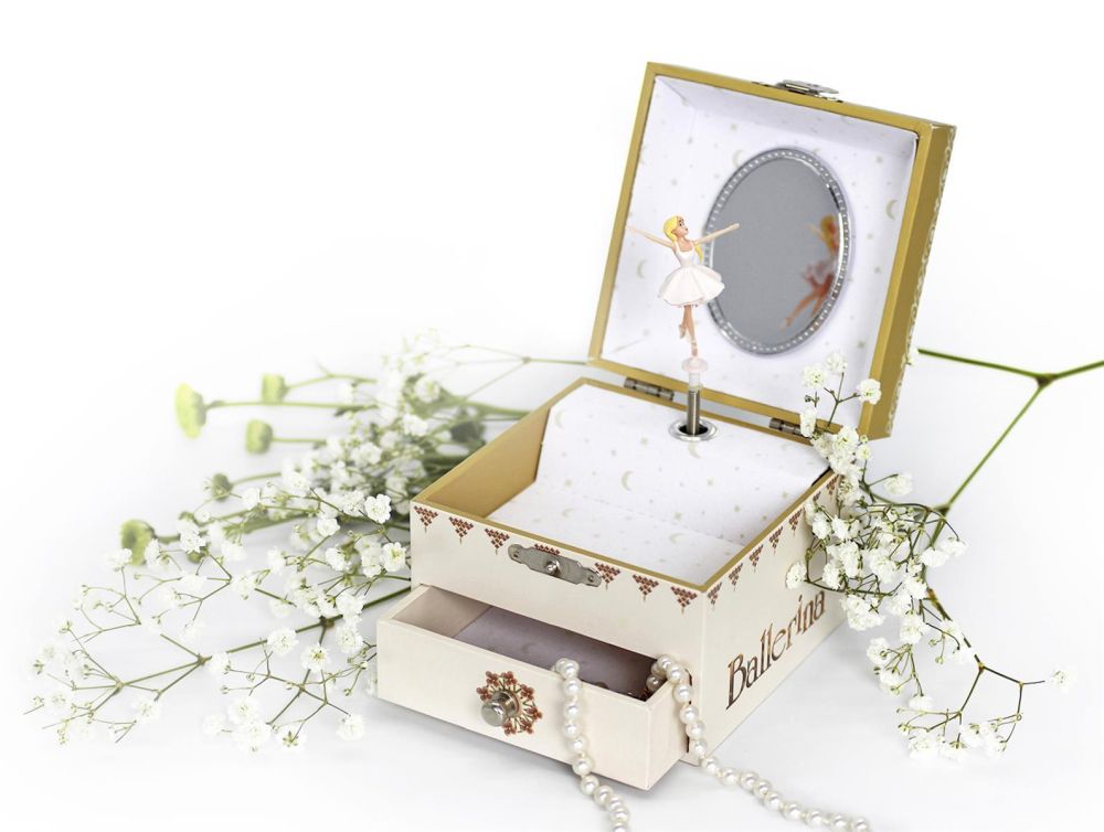 Phosphoreszierende Spieldose Ballerina© - Leuchtet in der Nacht