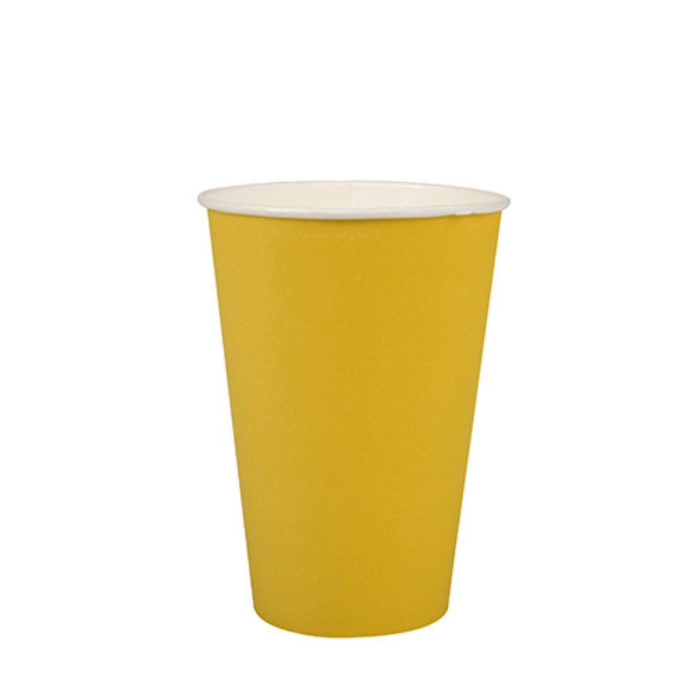 20 Trinkbecher, Pappe 0,2 l Ø 7 cm · 9,7 cm gelb