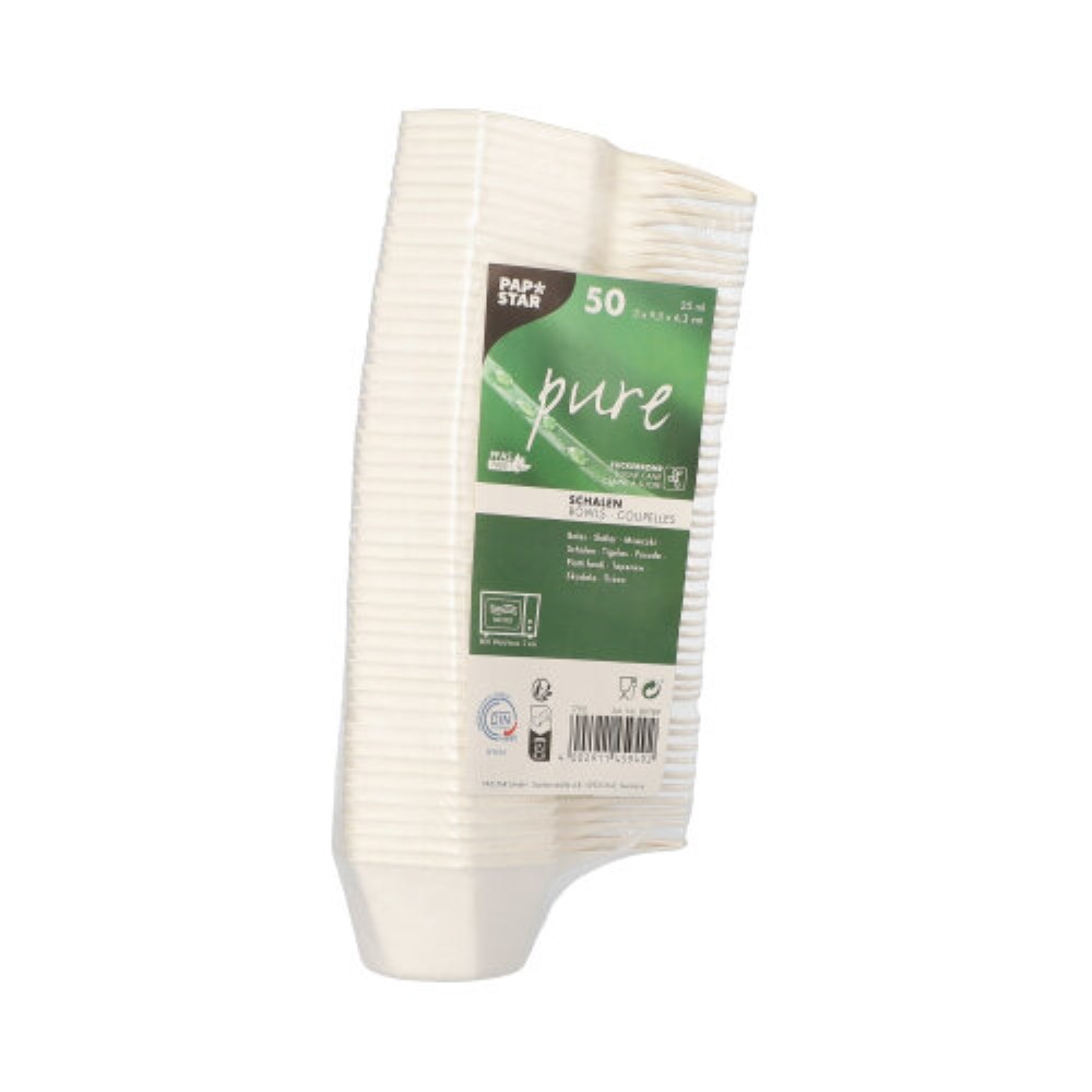 50 Fingerfood - Schalen Zuckerrohr "pure" 25 ml 3 cm x 9,5 cm x 6,3 cm weiss "Hexagon" 50 Fingerfood - Schalen Zuckerrohr "pure" 25 ml 3 cm x 9,5 cm x 6,3 cm weiss "Hexagon"