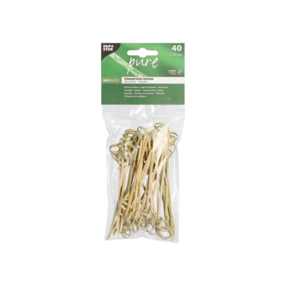 40 Fingerfood - Picker "pure" 10 cm "Knoten"