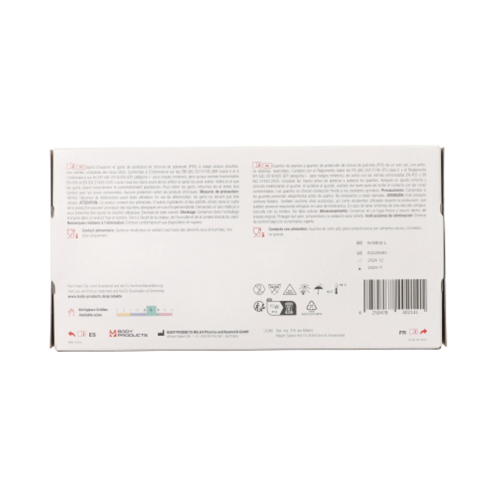 100 "WORK-INN" Handschuhe, Vinyl gepudert "Light" transparent Größe: L