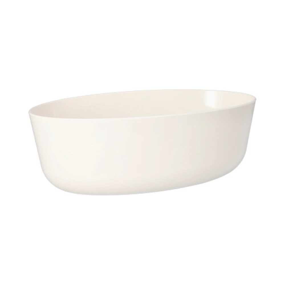 10 Mehrweg-Schalen oval 2400 ml 9,1 cm x 16,5 cm x 26 cm weiss "Cella"