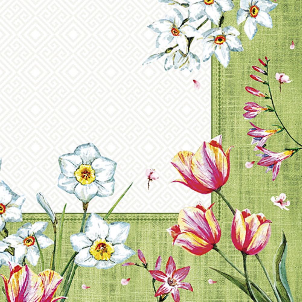 50 Servietten, 3-lagig 1/4-Falz 40 cm x 40 cm "Florentina"