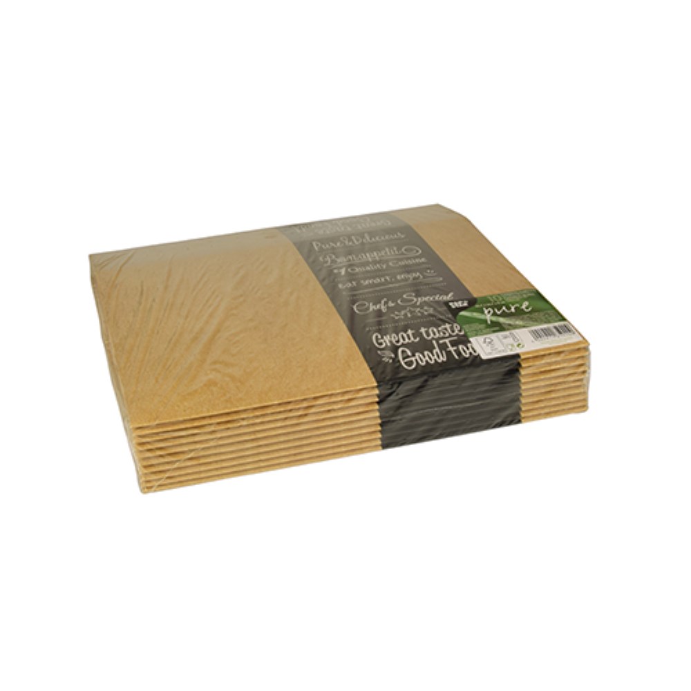10 Transport- und Catering-Kartons "pure" eckig 8 cm x 24,5 cm x 35,5 cm "Good Food" klein