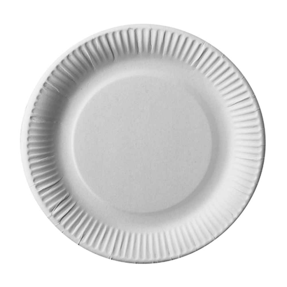 100 Teller, Pappe "pure" rund Ø 23 cm weiss