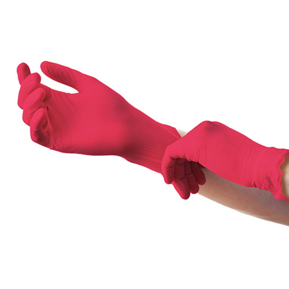 100 "Medi-Inn Classic" Handschuhe, Nitril puderfrei rot "Red Plus" Größe: XL