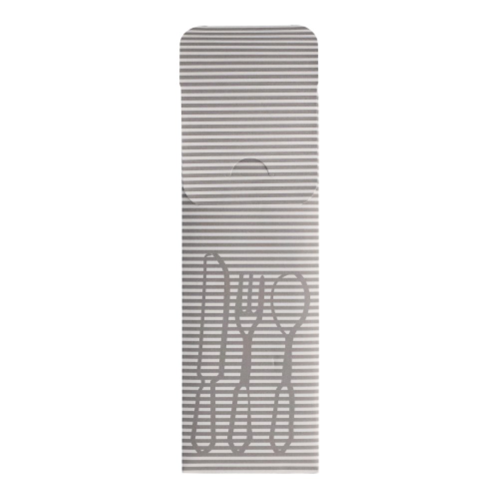 100 Bestecktaschen 23,5 cm x 7,3 cm grau inklusive farbiger Bistro Serviette