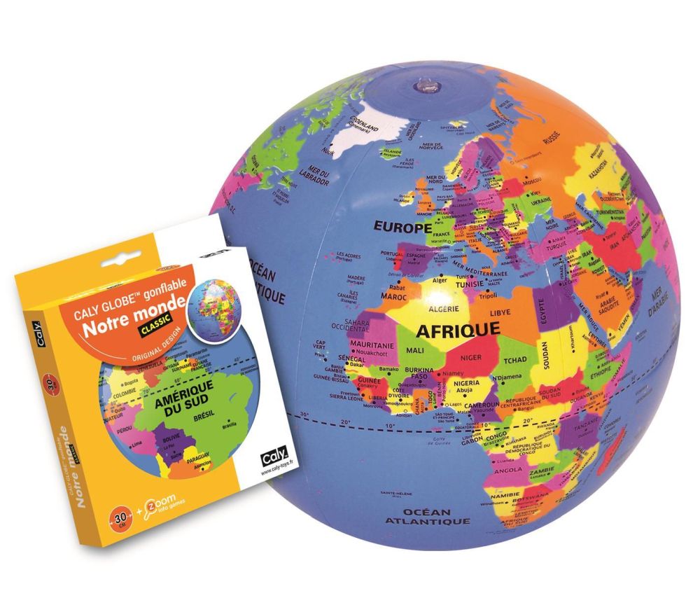 Länder 30 cm - aufblasbarer Globus - Lernspielzeug