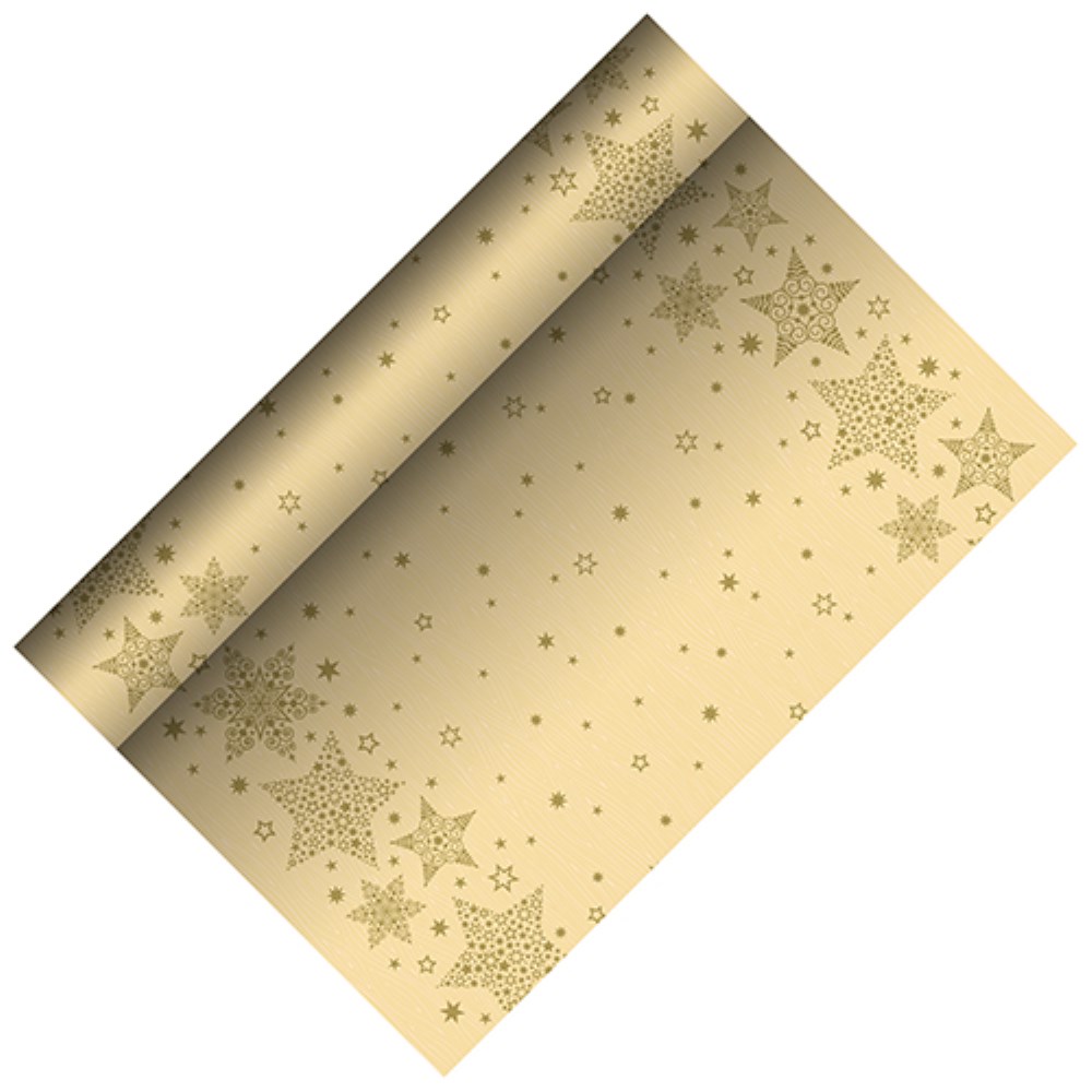 Tischläufer, stoffähnlich, Airlaid 3 m x 40 cm creme "Christmas Shine" Tischläufer, stoffähnlich, Airlaid 3 m x 40 cm creme "Christmas Shine"