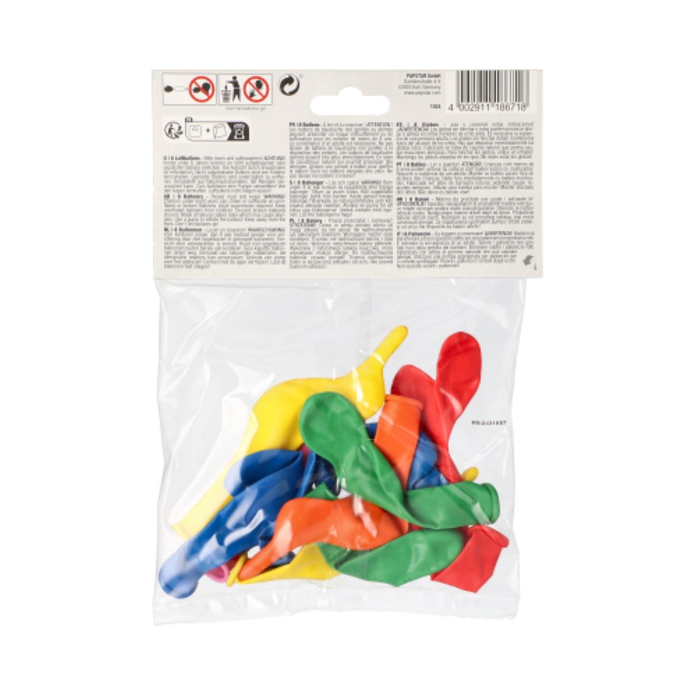 8 Luftballons farbig sortiert "Figures"