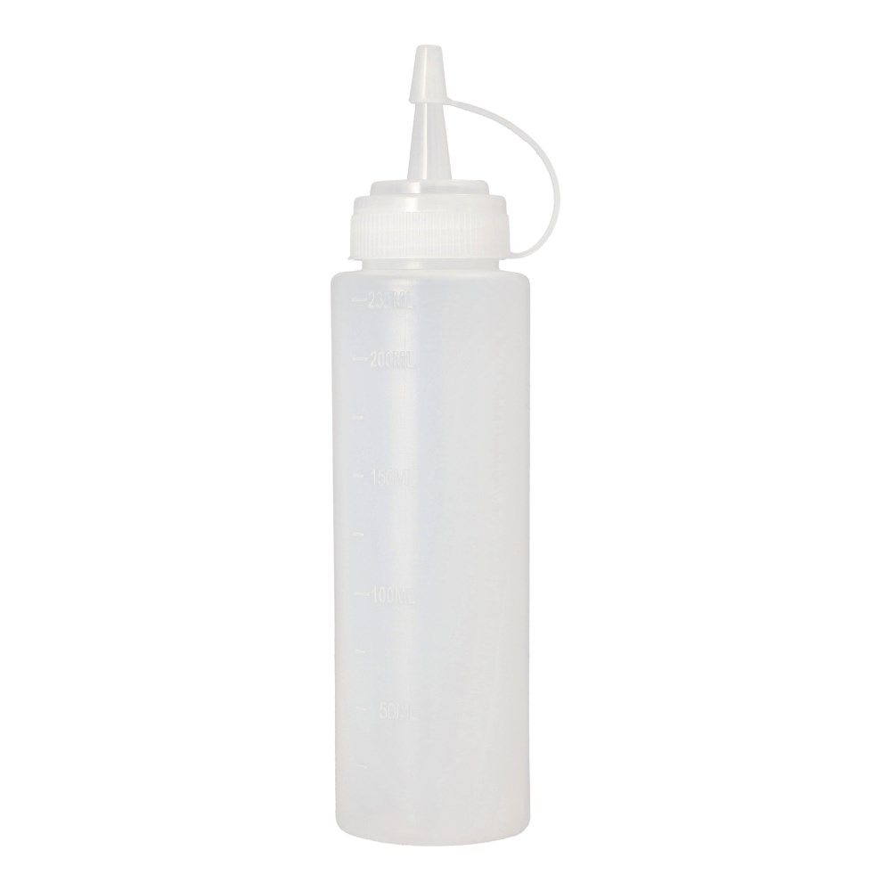2 Quetschflaschen LDPE (virgin) 230 ml Ø 4,5 cm · 18,5 cm transparent
