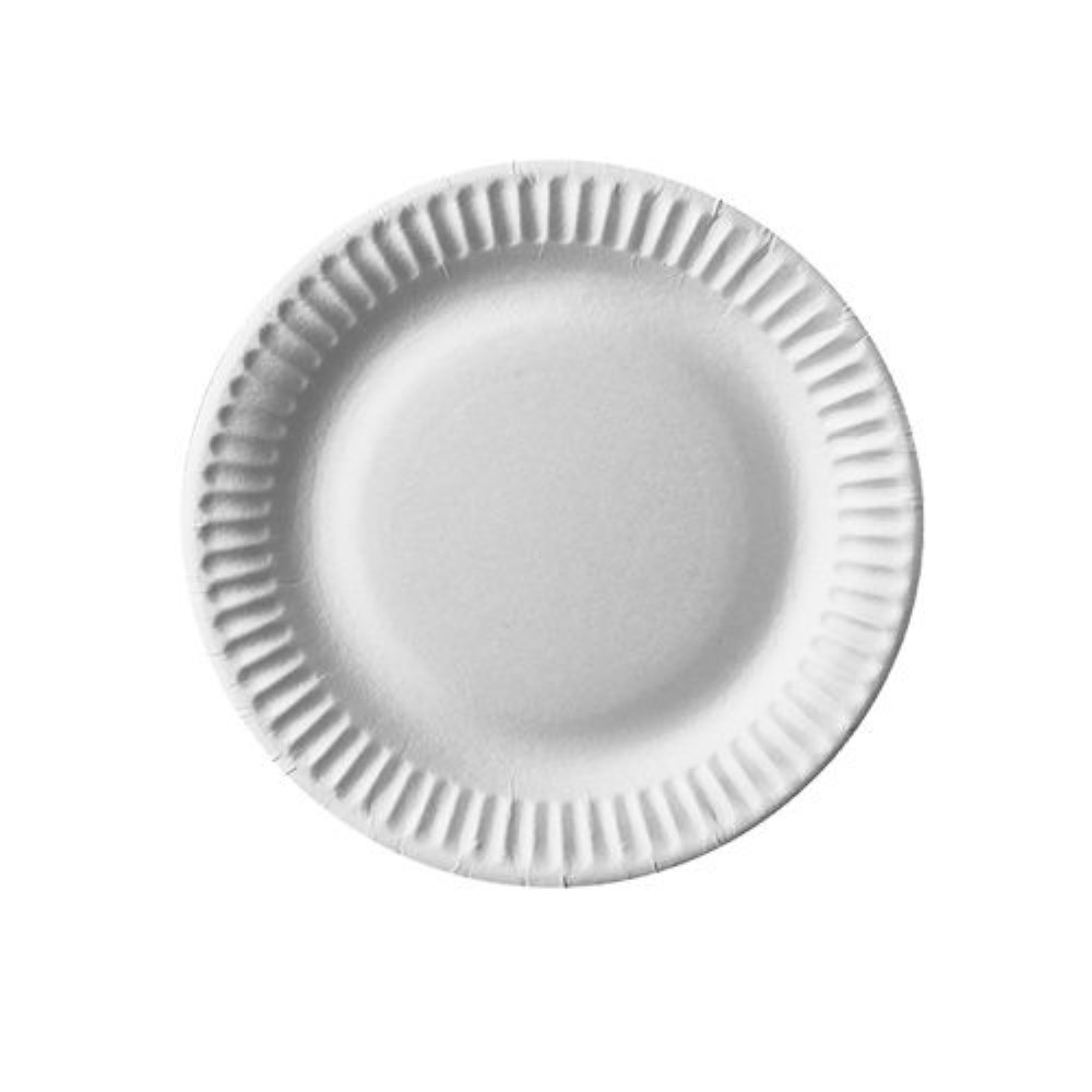 50 Teller, Pappe rund Ø 15 cm weiss