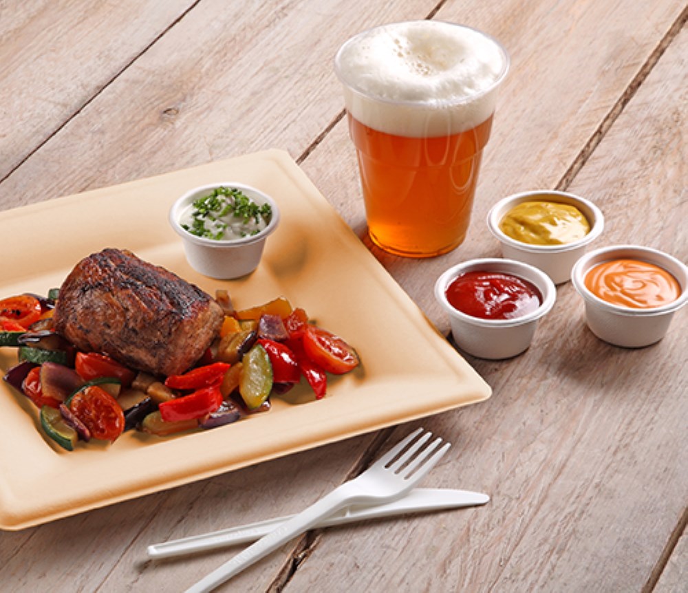 70 Kaltgetränkebecher, PLA "pure" 0,4 l Ø 9,5 cm · 13,2 cm glasklar mit Schaumrand