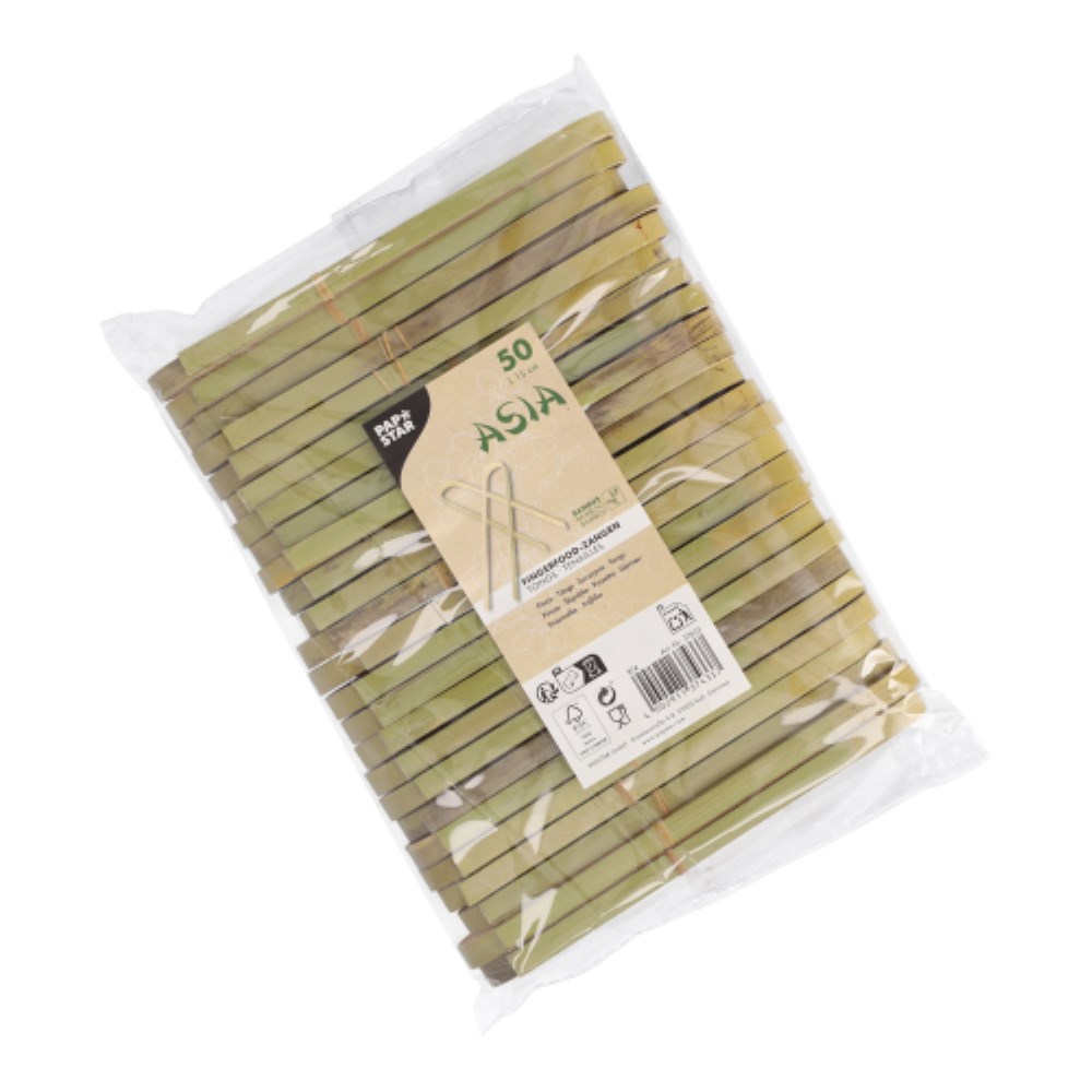 50 Fingerfood - Zangen Bambus "ASIA" 15 cm
