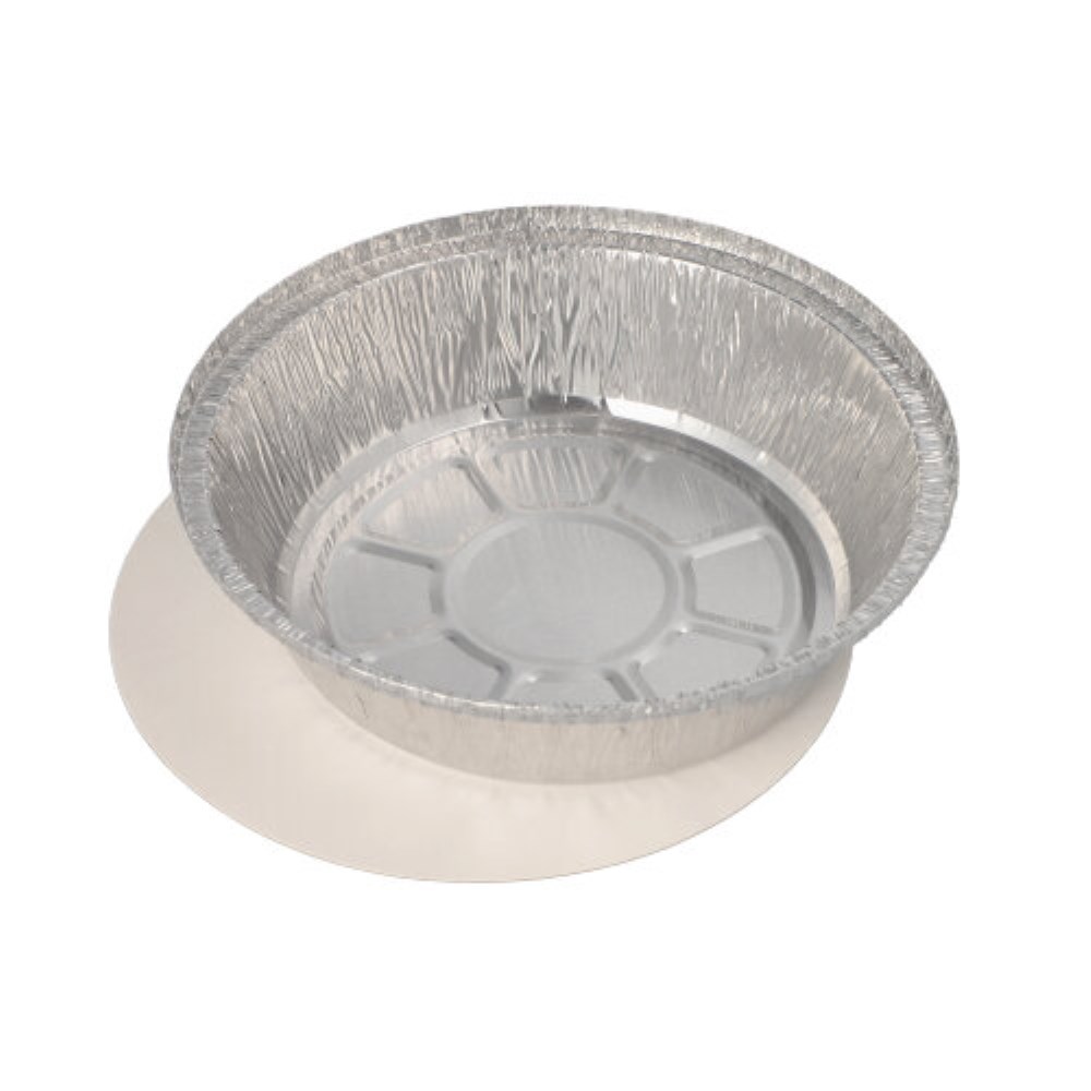 25 Schalen, Alu + Einlegedeckel, PP-beschichtet rund 0,77 l Ø 18,2 cm · 4 cm 25 Schalen, Alu + Einlegedeckel, PP-beschichtet rund 0,77 l Ø 18,2 cm · 4 cm