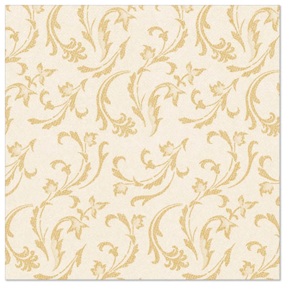 50 Servietten "ROYAL Collection" 1/4-Falz 40 cm x 40 cm champagner "Damascato"