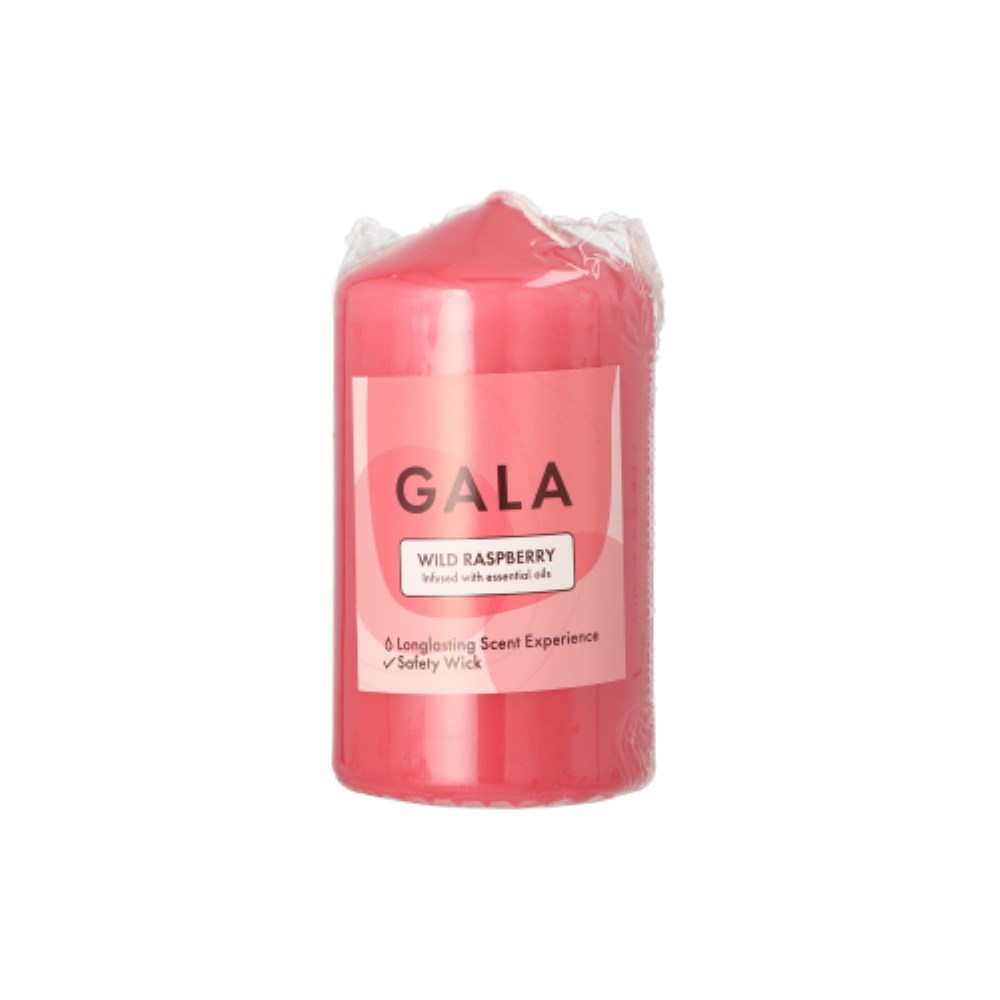 "GALA" Duft-Stumpenkerze Ø 58 mm · 110 mm weinrot - Wild Raspberry