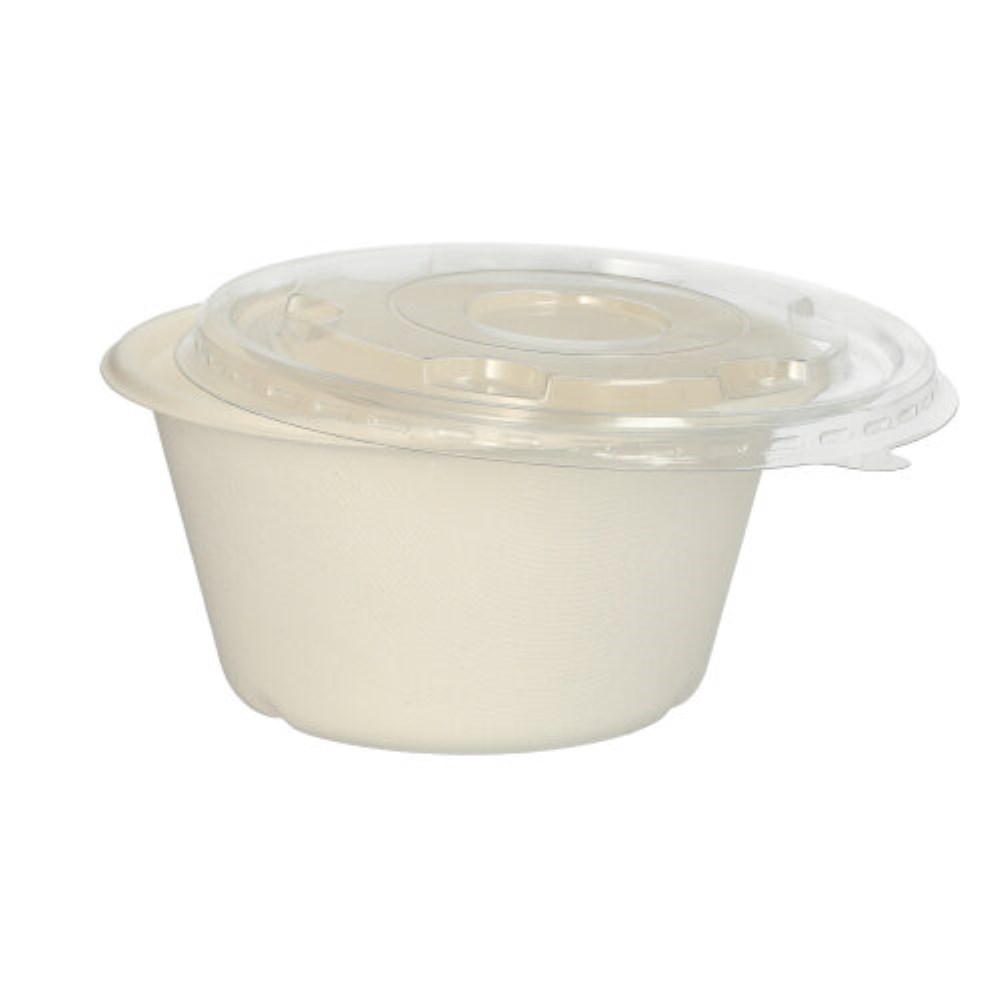 25 Schalen, Zuckerrohr "pure" 1000 ml Ø 17 cm · 8,4 cm weiss