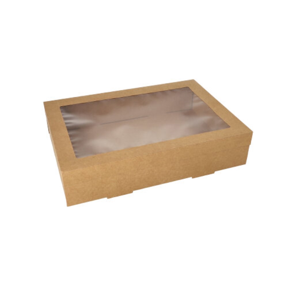 10 Transport- und Catering-Kartons, Pappe eckig 8 cm x 25,2 cm x 35,9 cm braun