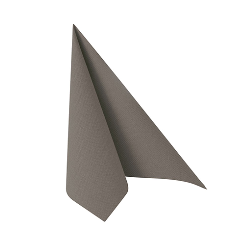 20 Servietten "ROYAL Collection" 1/4-Falz 25 cm x 25 cm grau