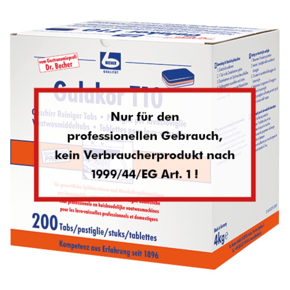200 "Dr. Becher" Galakor T10 Geschirr Reiniger Tabs 4 KG