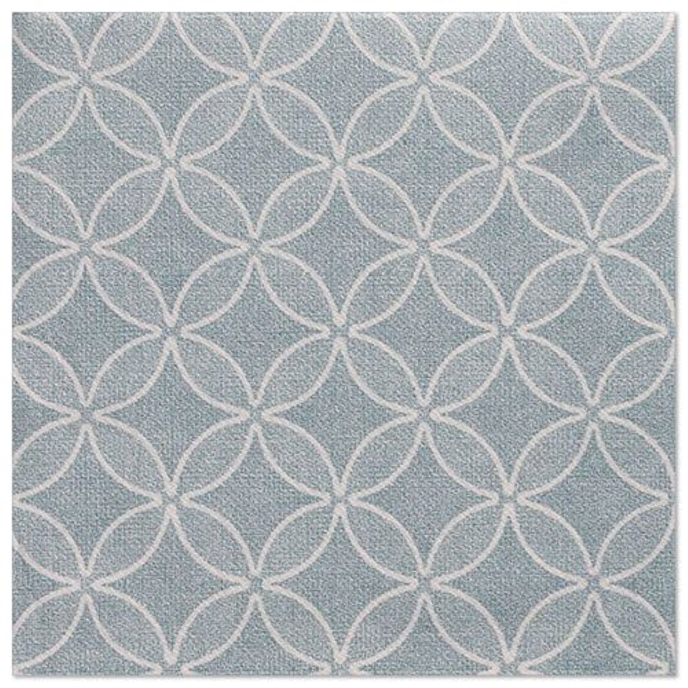 20 Servietten "ROYAL Collection" 1/4-Falz 40 cm x 40 cm arktikblau "Circle Flowers"