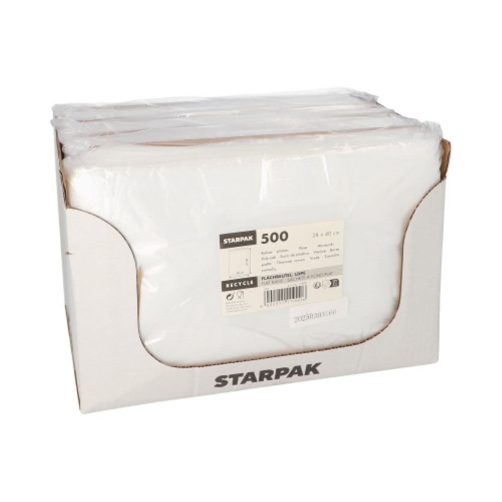 500 Flachbeutel, LDPE 40 cm x 28 cm transparent