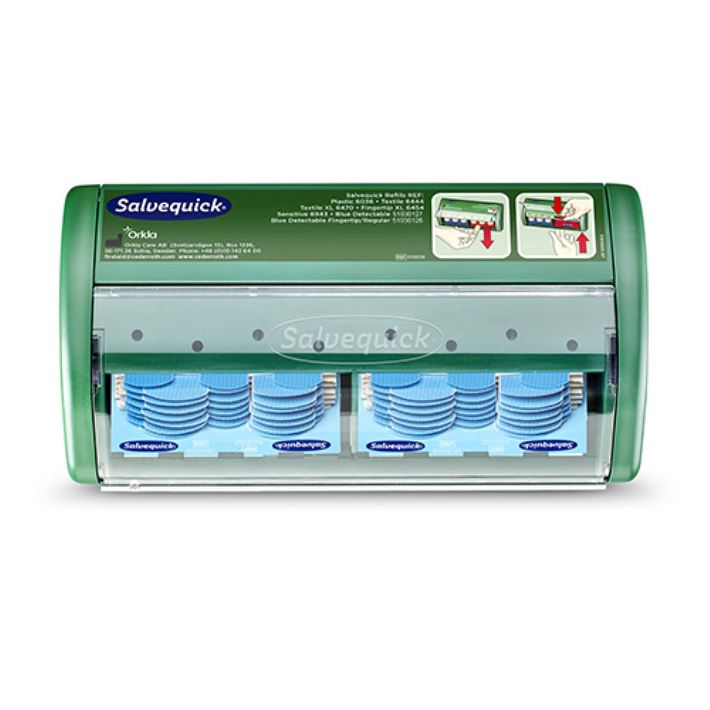 "Cederroth" Salvequick, Pflasterspender Detectable 11,4 cm x 22,6 cm x 5,4 cm blau