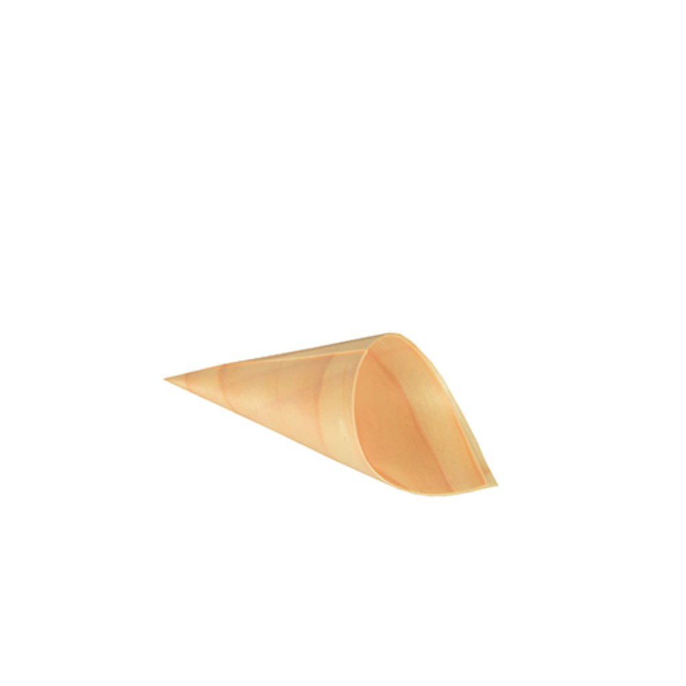 50 Fingerfood - Spitztüten, Holz "pure" Ø 4,5 cm · 8,5 cm