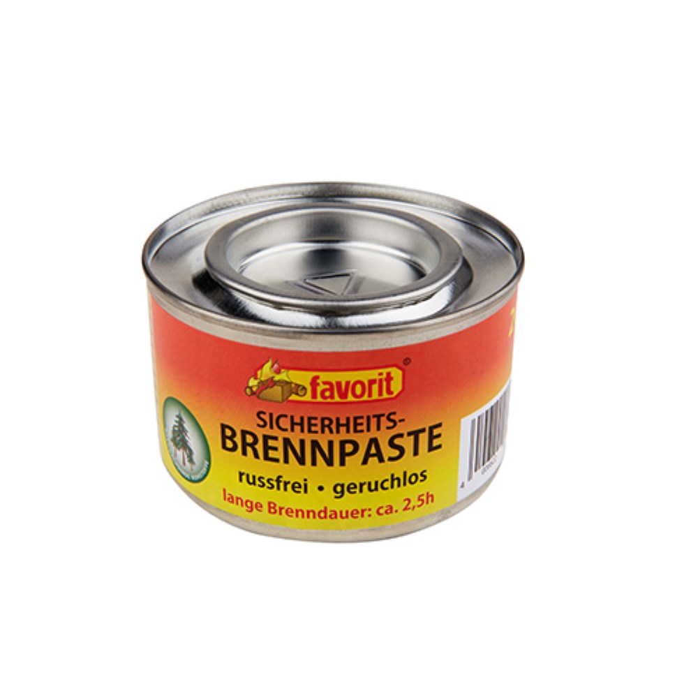 "favorit" Sicherheits-Brennpaste Ø 8,5 cm · 5 cm silber , 200 g "favorit" Sicherheits-Brennpaste 200 g Ø 8,5 cm · 5 cm silber , Bio-Ethanol rußfrei und geruchslos